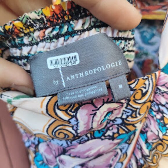 BY ANTHROPOLOGIE | Cowl Neck Open Back Spaghetti Strap Boho Y2K Crop Cami Top M - Picture 12 of 14